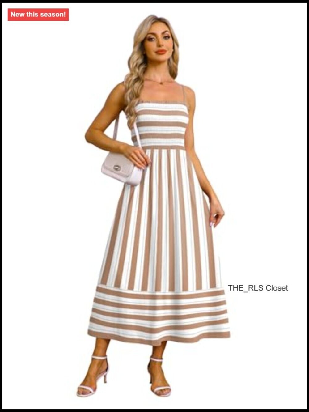 Spaghetti Strap Maxi Dress Smocked with Pockets Casual Boho Beach - Picture 3 of 7